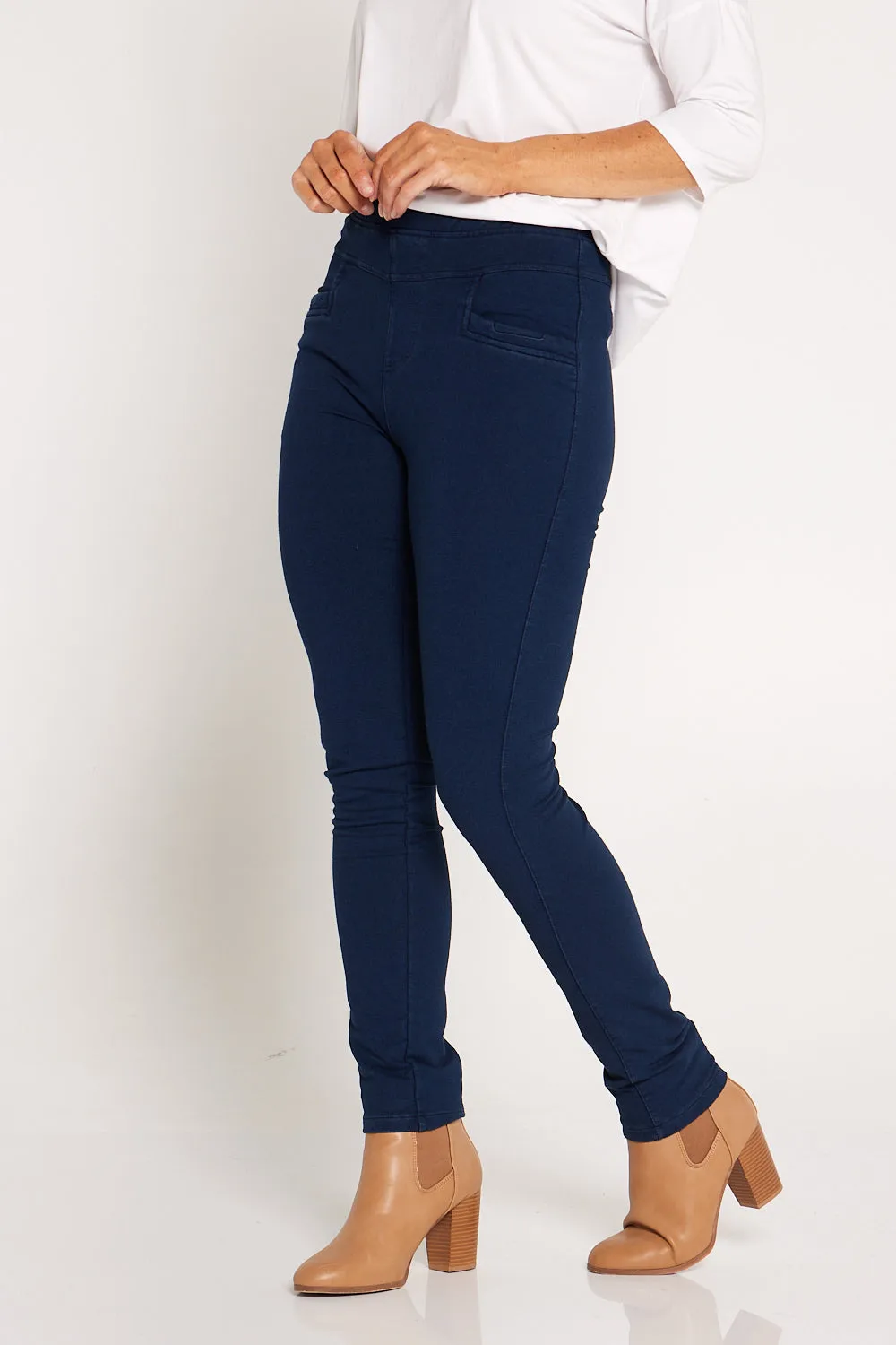 Dixon Pull On Jeggings - Denim