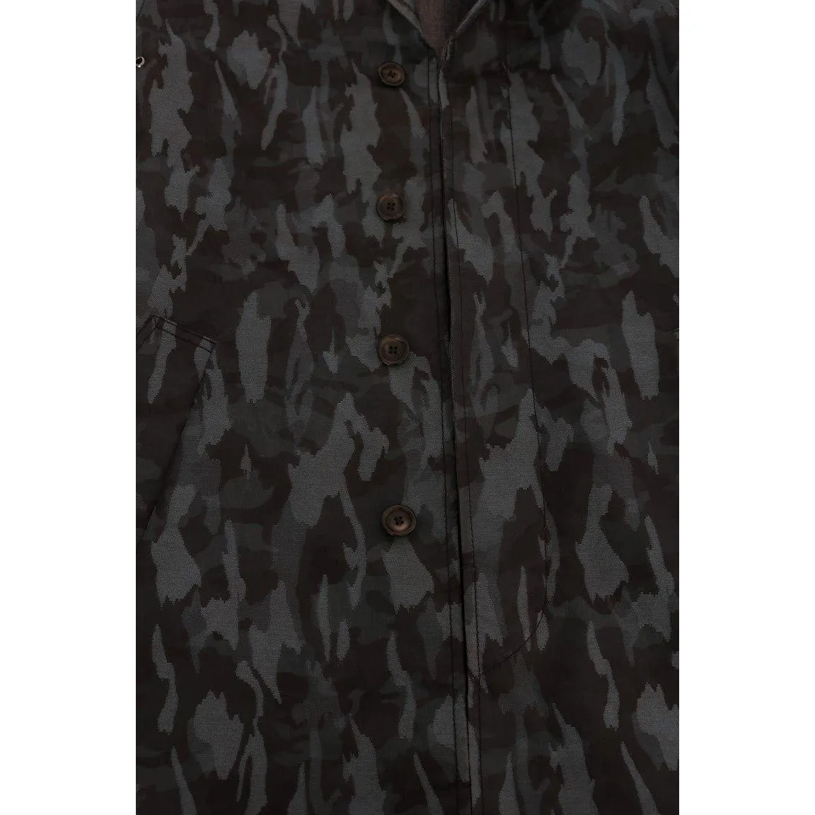 Dolce & Gabbana Blue Camouflage Trench Coat Elegance