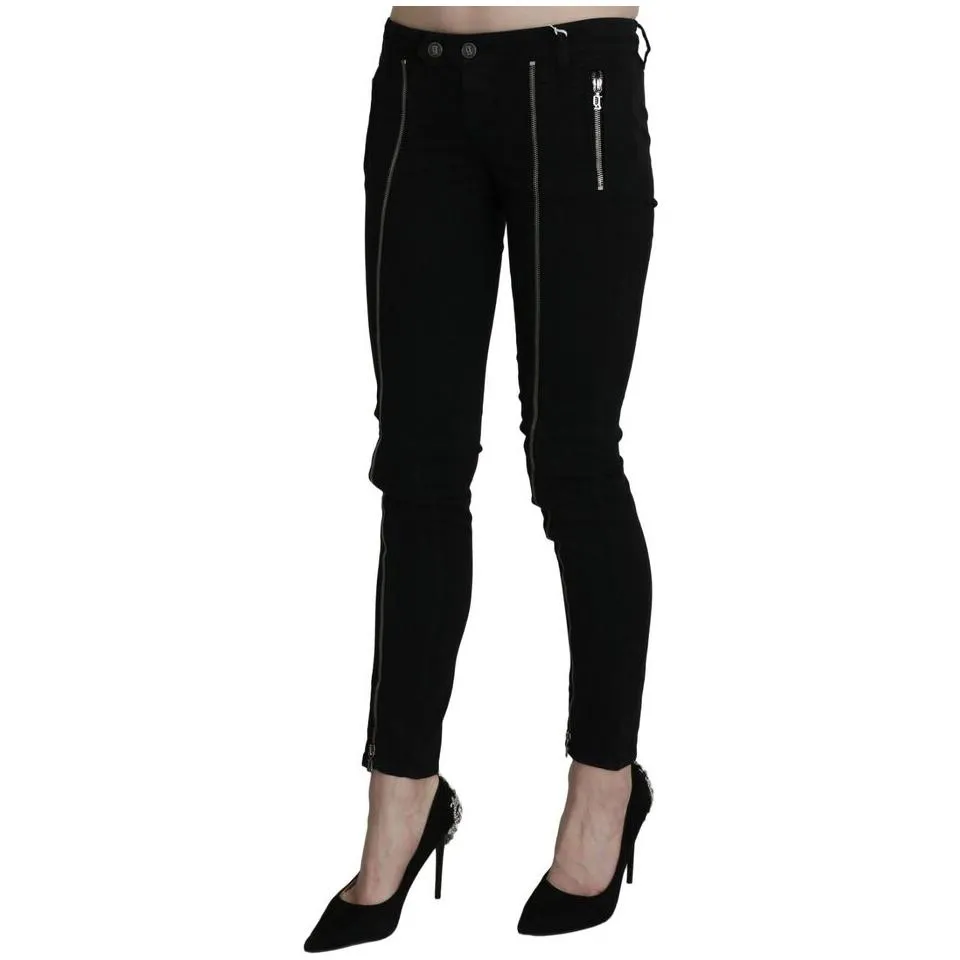 Dolce & Gabbana Chic Black Low Waist Slim Fit Skinny Jeans