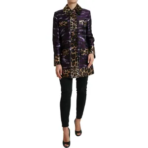 Dolce & Gabbana Exquisite Jacquard Trench With Tiger Motif