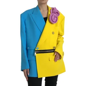 Dolce & Gabbana Multicolor Patchwork Trench Coat Jacket