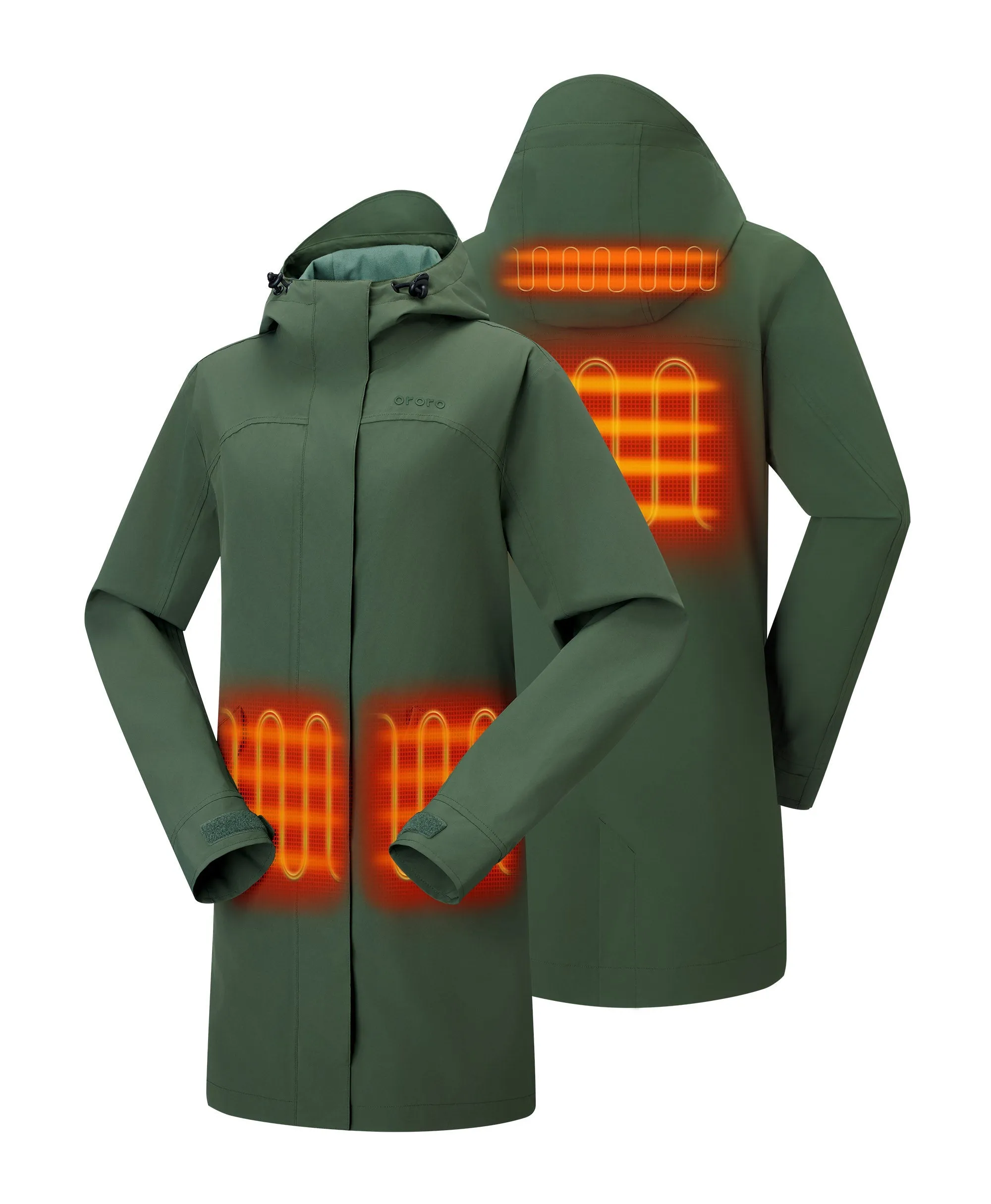 Downtown Women's Heated Rain Trench