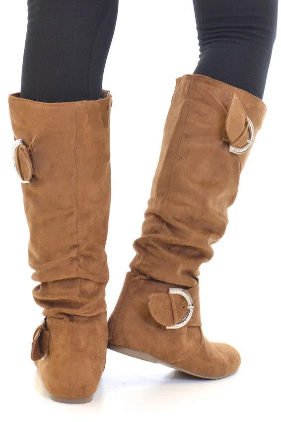 Easy Street Camel Buckle Boots