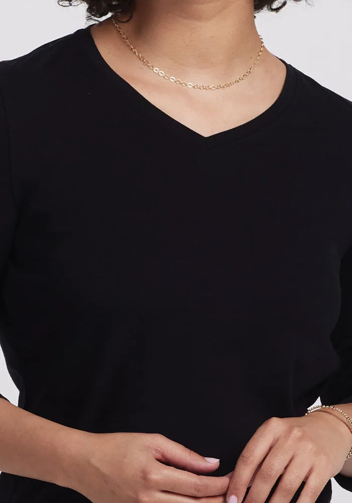 Elena V Neck - Black