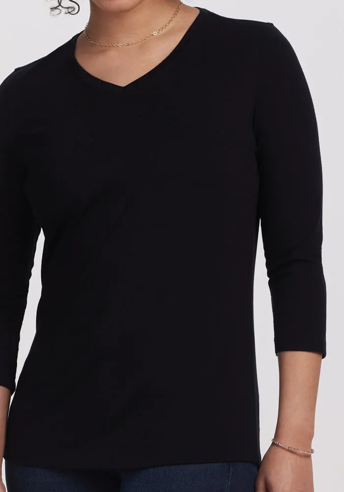 Elena V Neck - Black