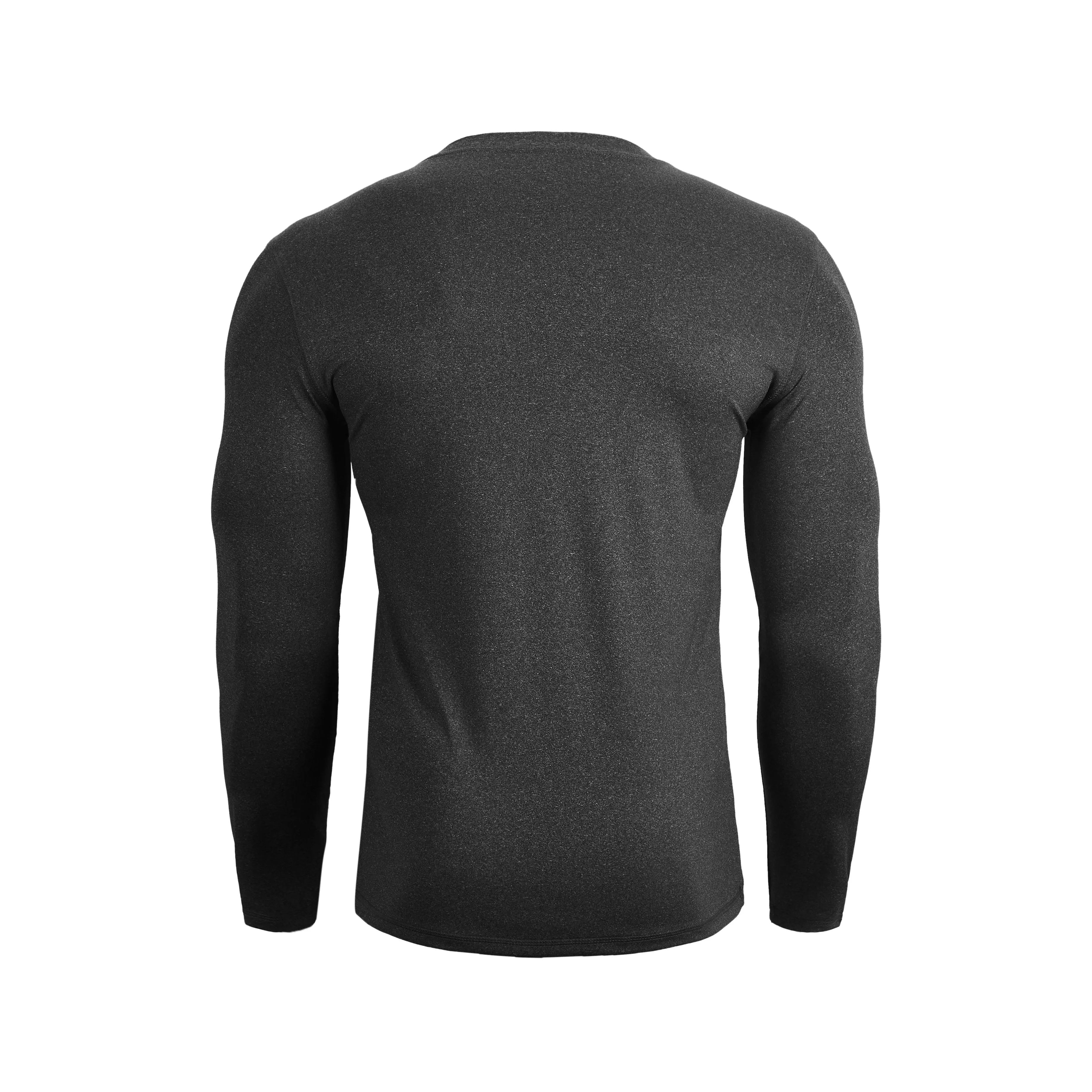 ESSENTIALS BUTTON V-NECK QUCIK DRY MOISTURE WICKING LONG SLEEVE HENLEY SHIRT