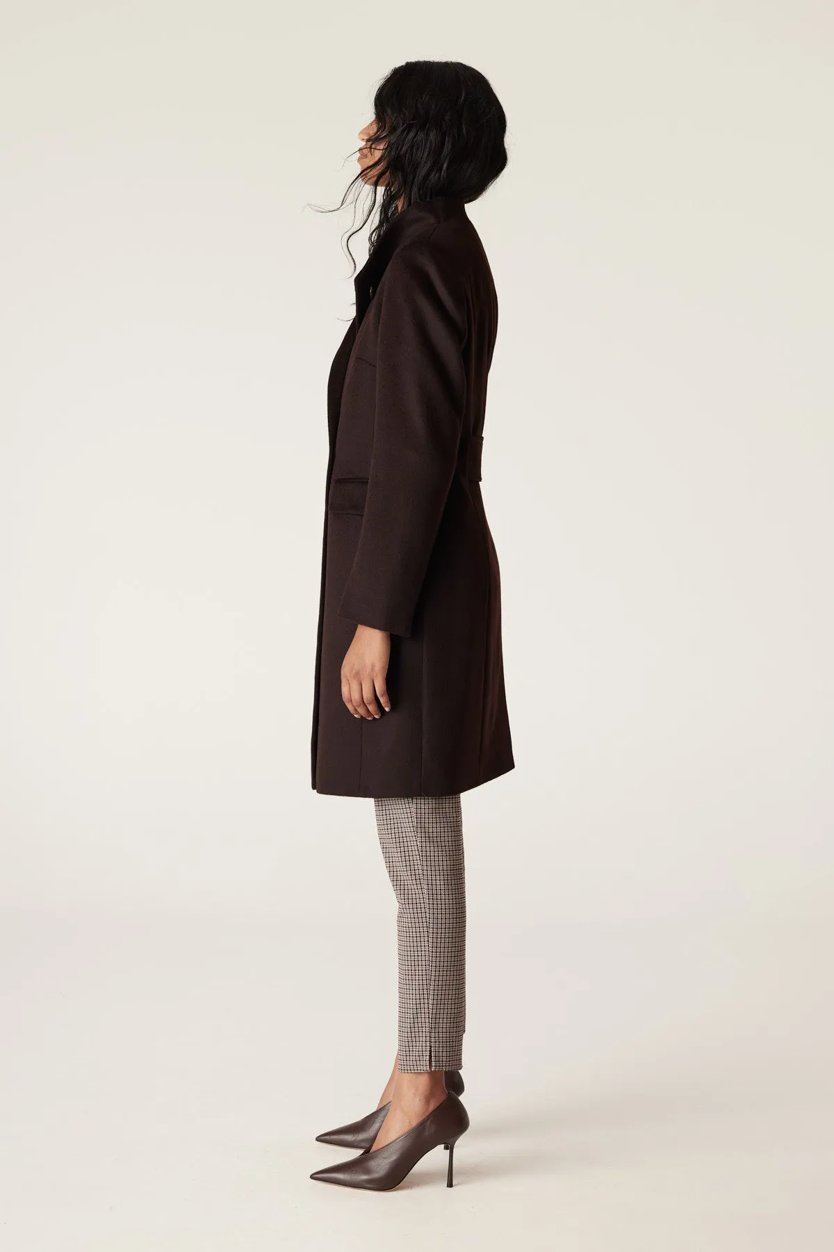 Eton Wool Coat - Chocolate