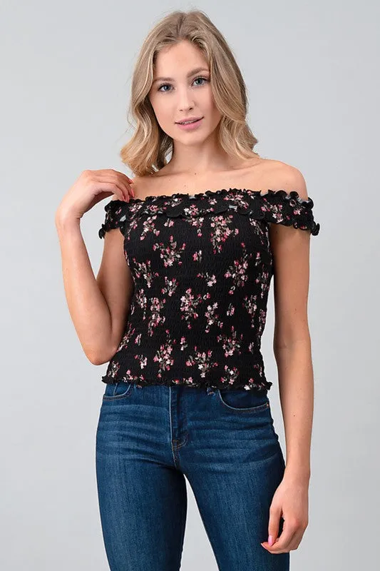 Exposure Off Shoulder Smock Top