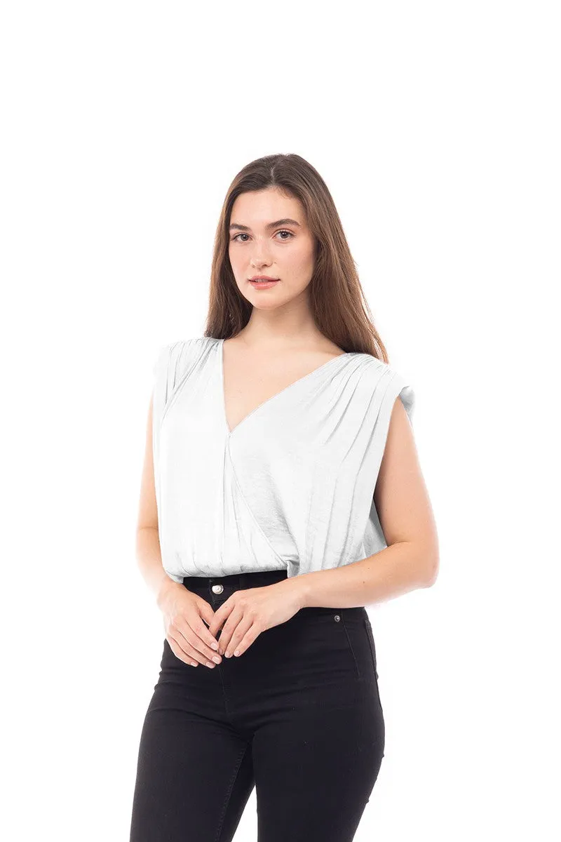 Fara Sleeveless Surplice Top