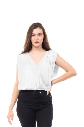 Fara Sleeveless Surplice Top