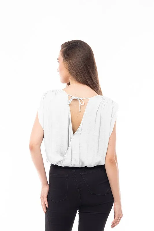 Fara Sleeveless Surplice Top