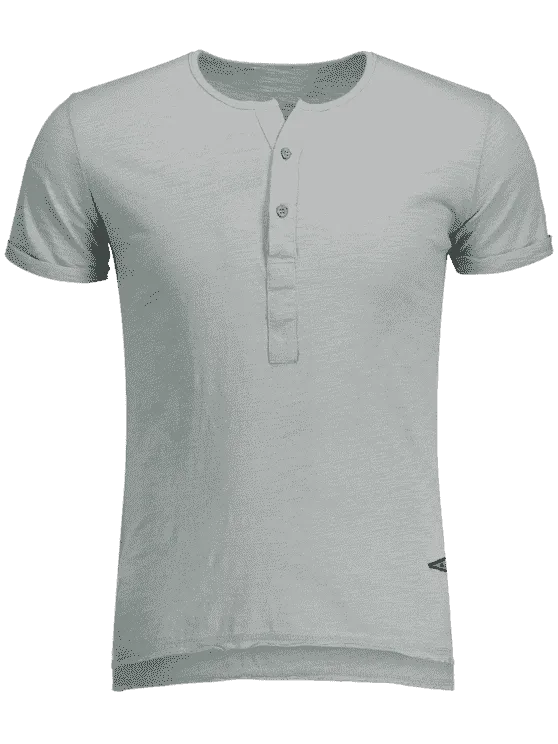 Fashion Slub Cotton Mens Henley