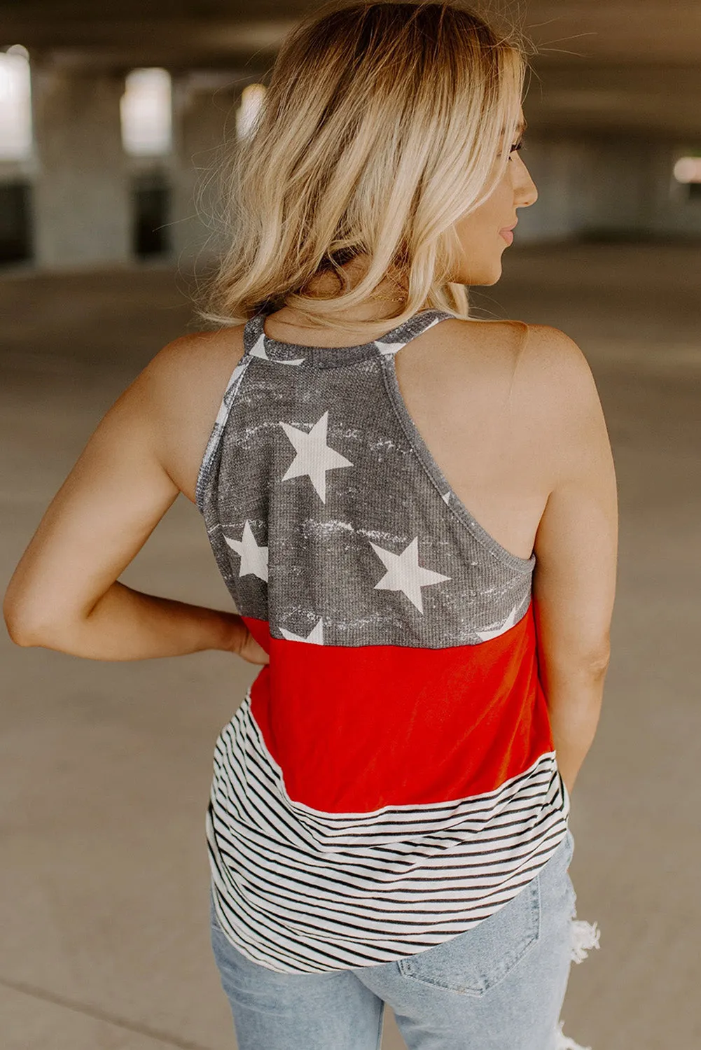 Flag Color Block Rocker Tank