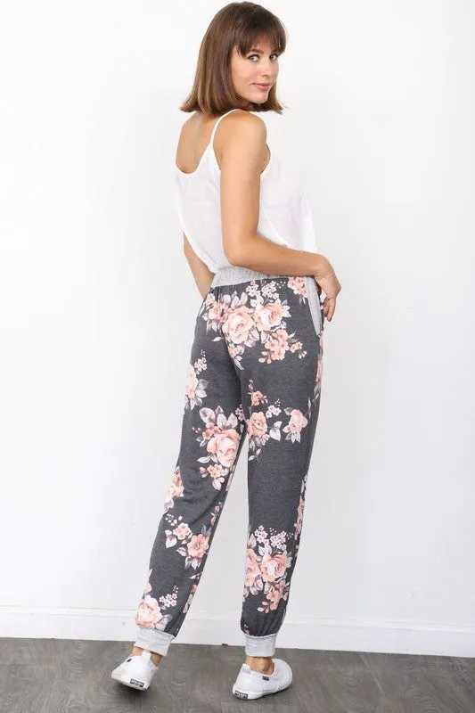 Floral Drawstring Jogger