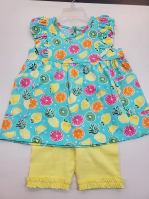 Fruit Tunic   Yellow Short Set