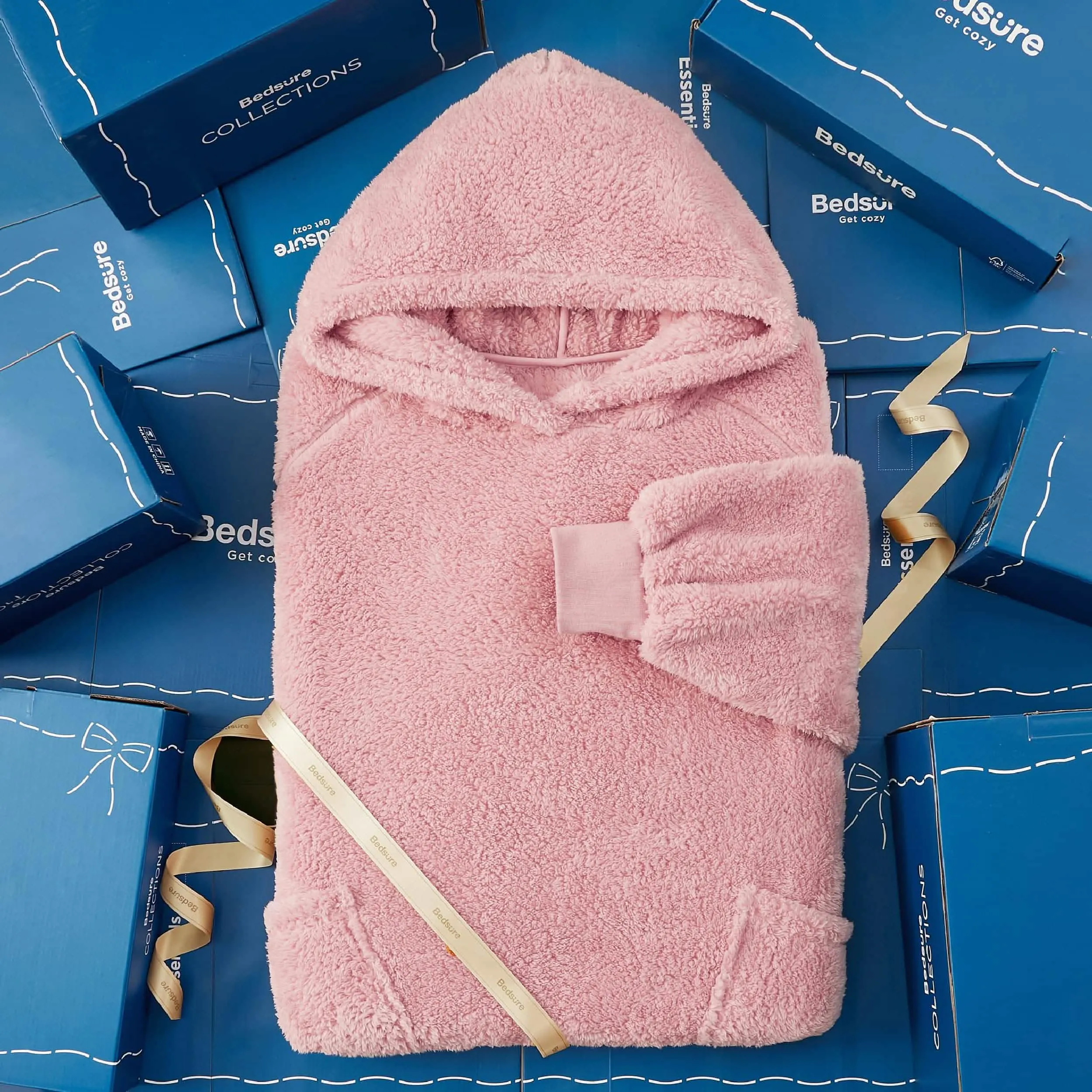 Fuzzy Sherpa Wearable Blanket Hoodie