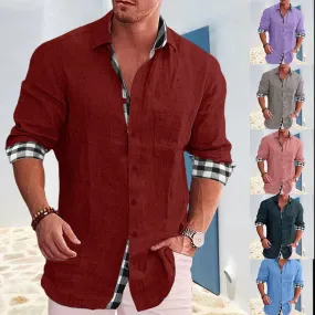 Gentleman Paneled Casual Buttons Pocket Blouse