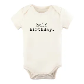 Half Birthday Organic Cotton Onesie - For 6 Months Celebration / Photo