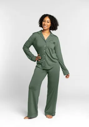 Harper FeatherTouch® Pajama Set - Duck Green