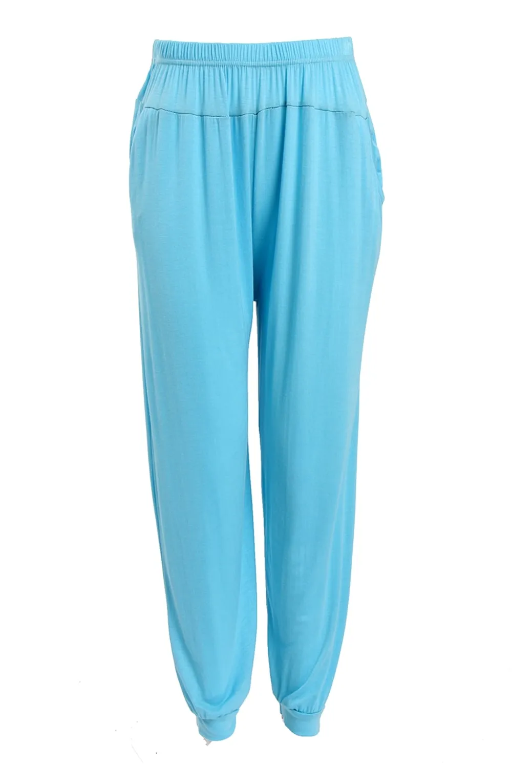 High Waisted Wide Leg Harem Pants with Pockets