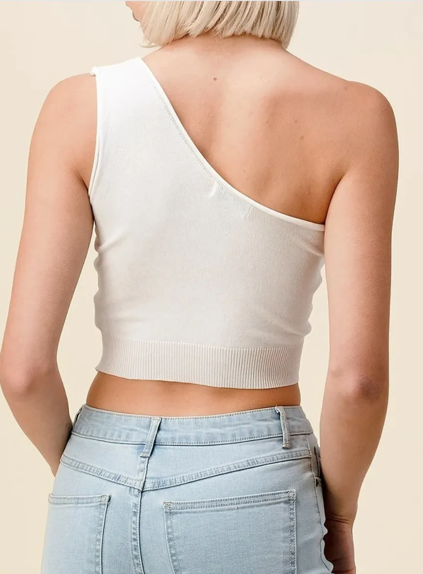 Jacklyn One Shoulder Crop Top