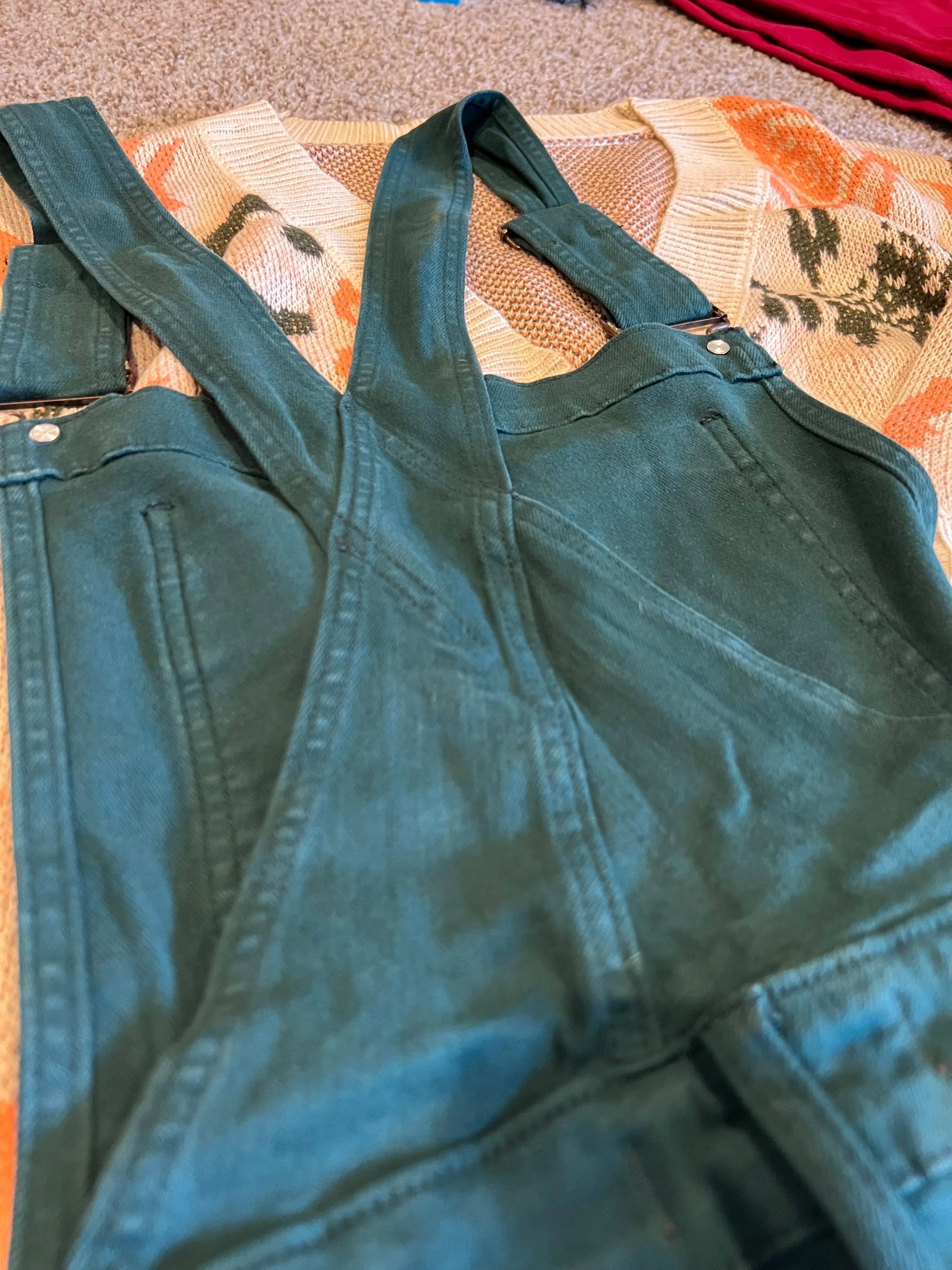 Judy Blue teal boyfriend overall