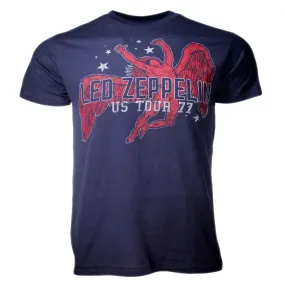 Led Zeppelin Red Icarus Stars Mens T Shirt