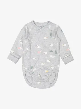 Little Lamb Print Wraparound Babygrow