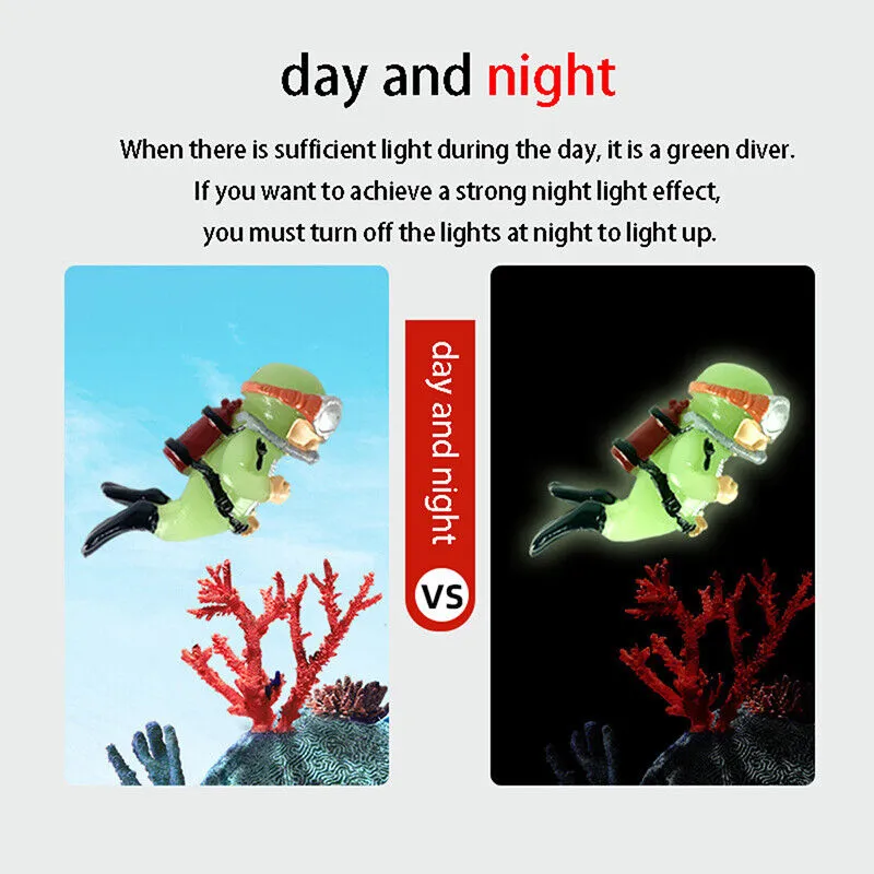 Luminous Diver Micro Fish Tank Aquarium Ornament 2pack