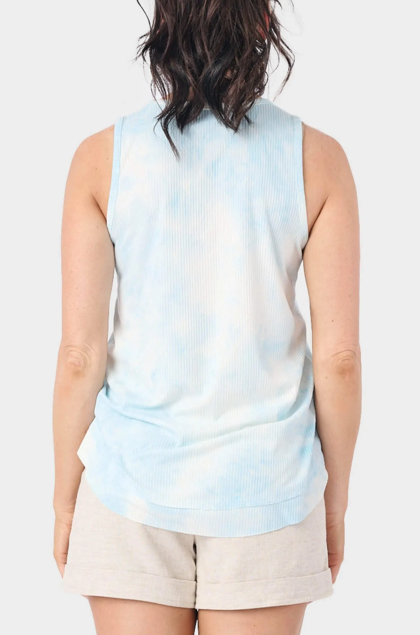 Marina Time Ribbed Henley Tank