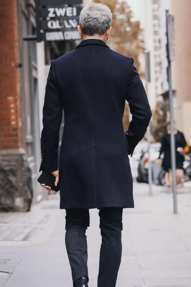 Maxwell Coat - Navy Wool