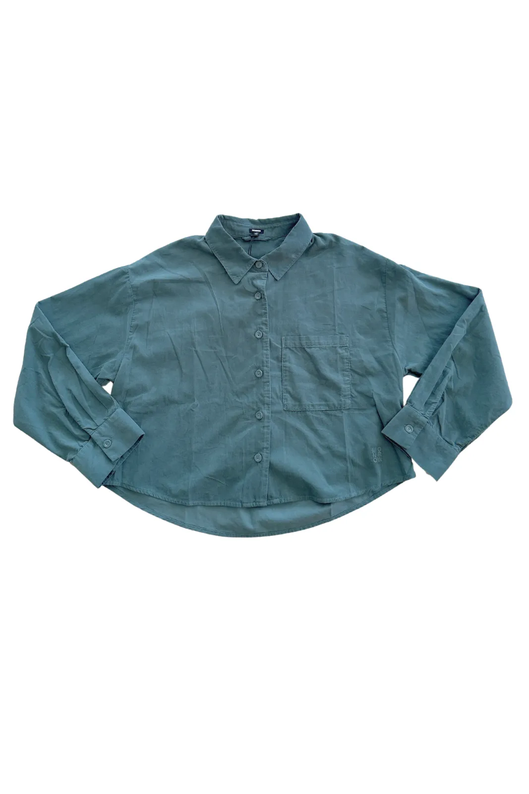 Mini Corduroy Cropped Shirt, Cactus