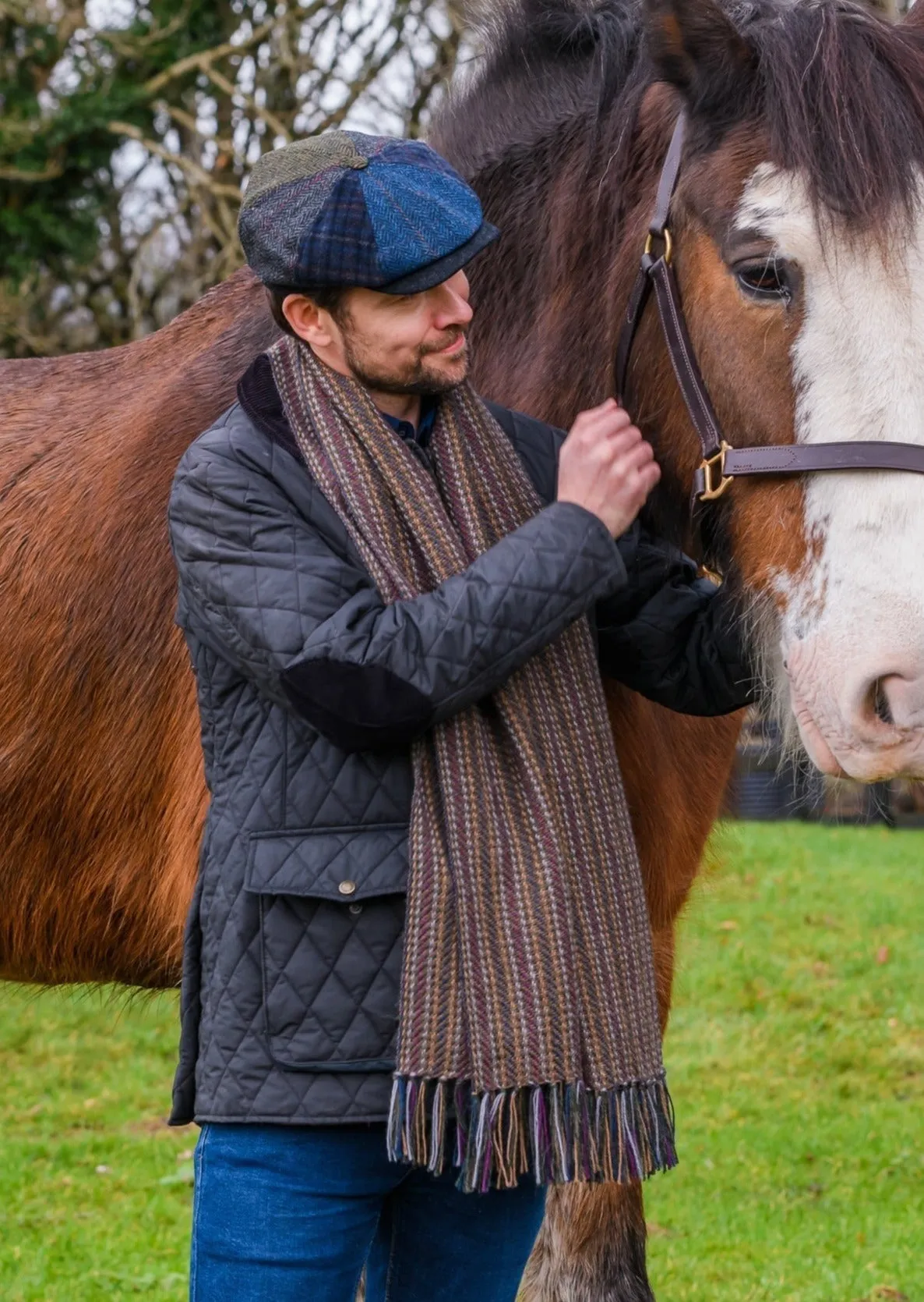 Mucros Alpaca Scarf | Brown Red