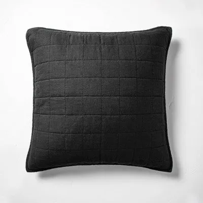 New - Casaluna Pillow Sham Linen-Blend OEKO-TEX Minimalist