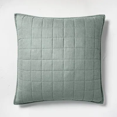 New - Casaluna Pillow Sham Linen-Blend OEKO-TEX Minimalist