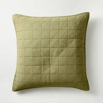 New - Casaluna Pillow Sham Linen-Blend OEKO-TEX Minimalist