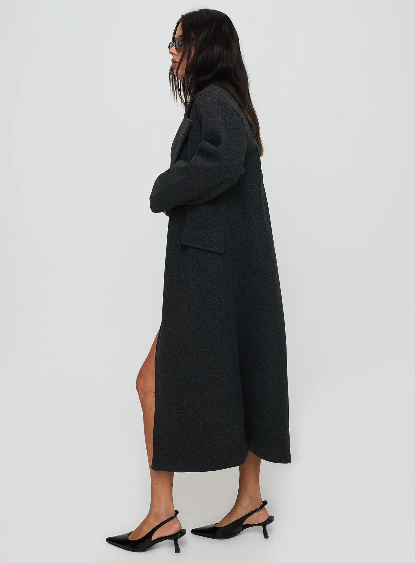 Night Shift Trench Coat Dark Grey