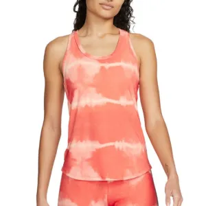 Nike Dri Fit One Luxe Vest Top - Peach Tie-Dye