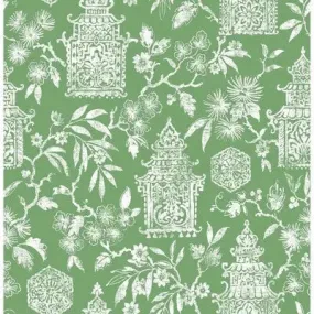 NuWallpaper Danson Peel and Stick Wallpaper Green