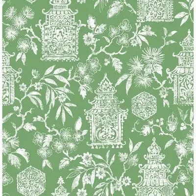 NuWallpaper Danson Peel and Stick Wallpaper Green