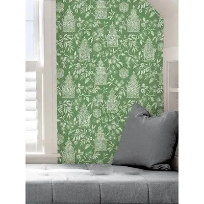 NuWallpaper Danson Peel and Stick Wallpaper Green