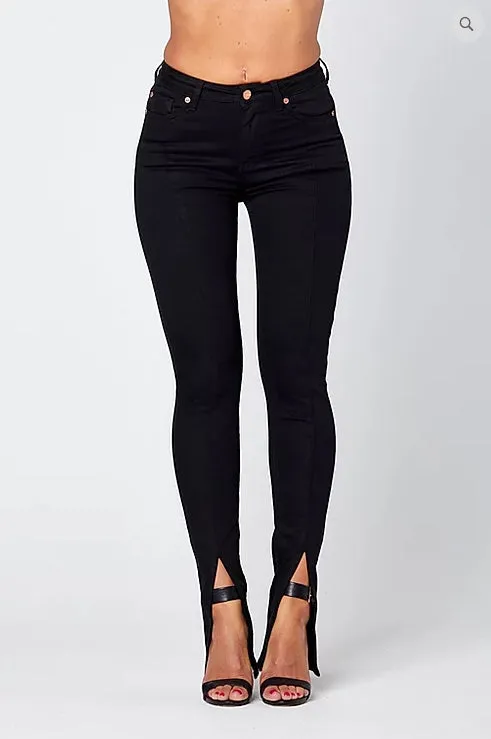 O-KALI' SKINNY SLIT JEANS