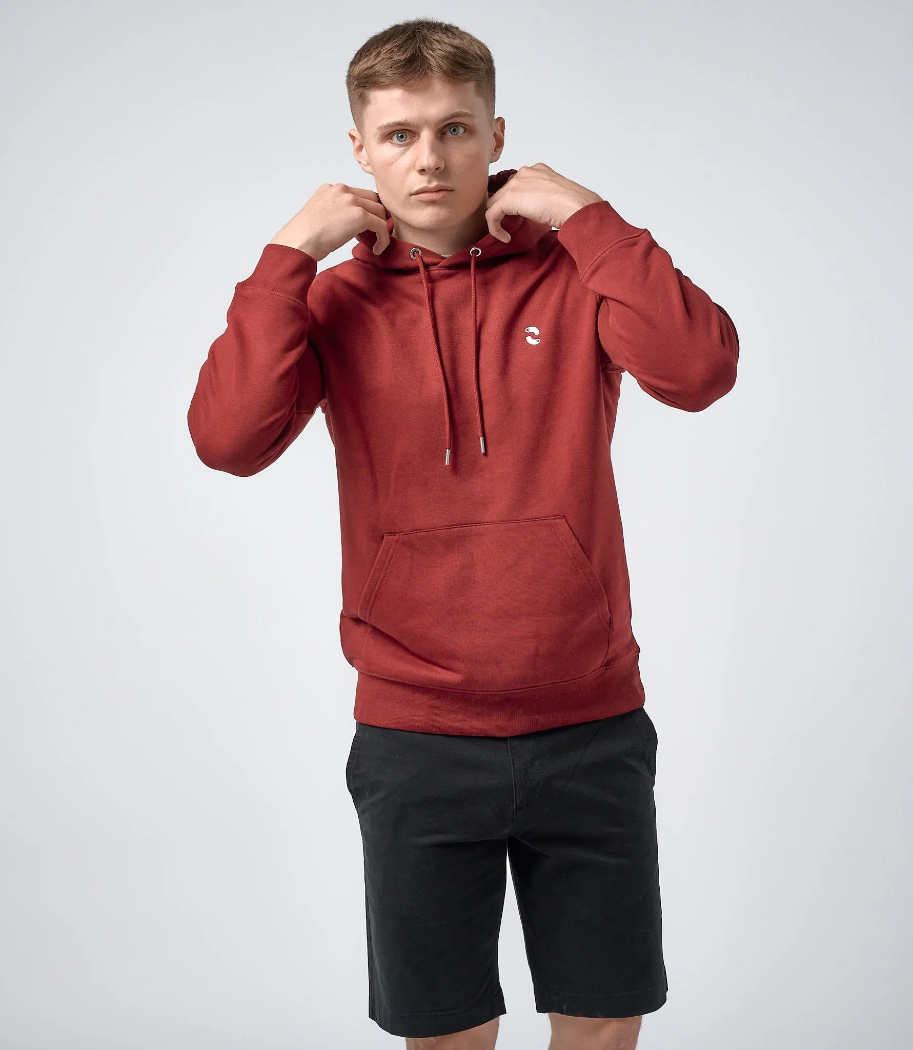 Omnitau Men's Prime Organic Cotton Hoodie - Burgundy