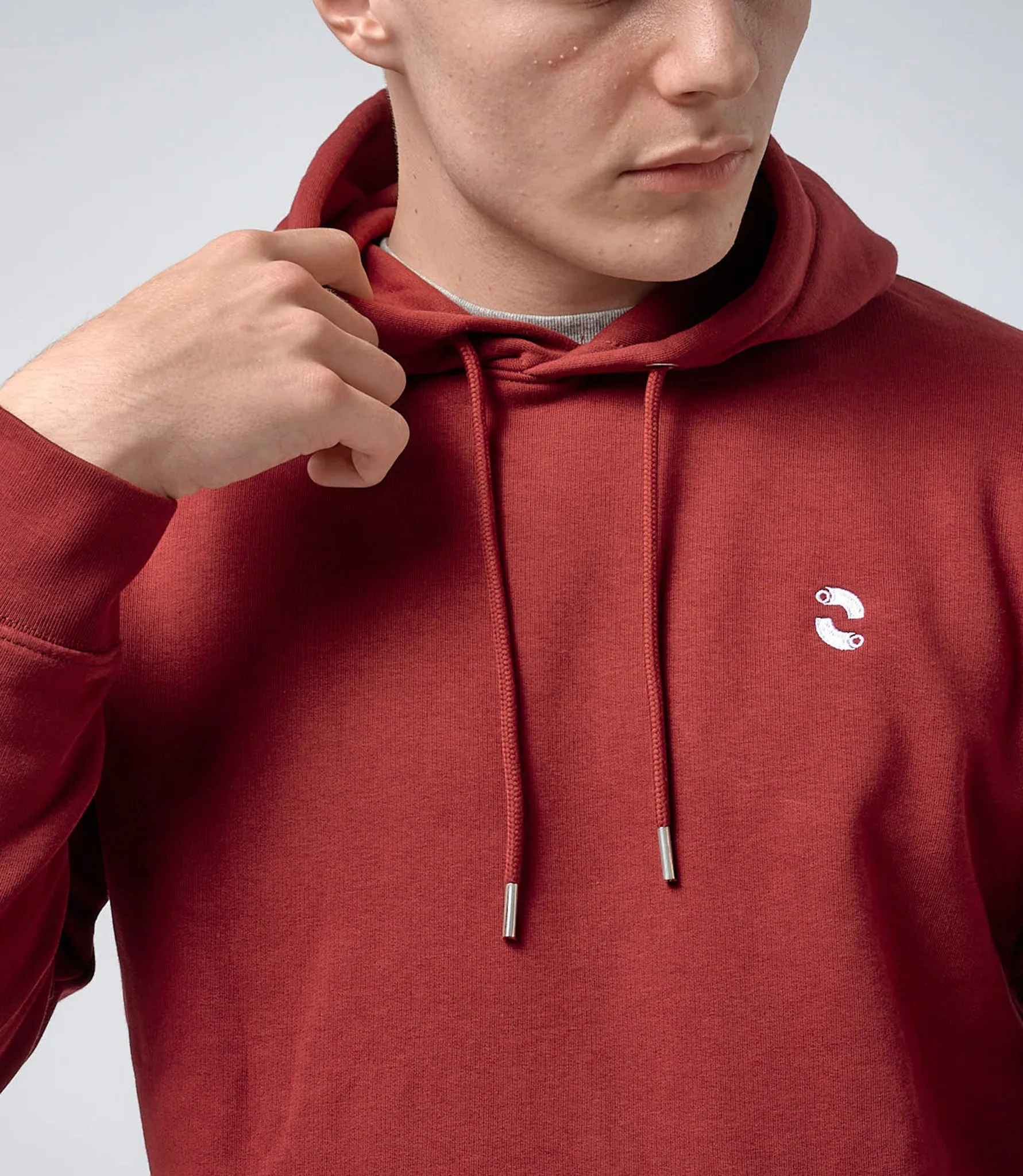 Omnitau Men's Prime Organic Cotton Hoodie - Burgundy