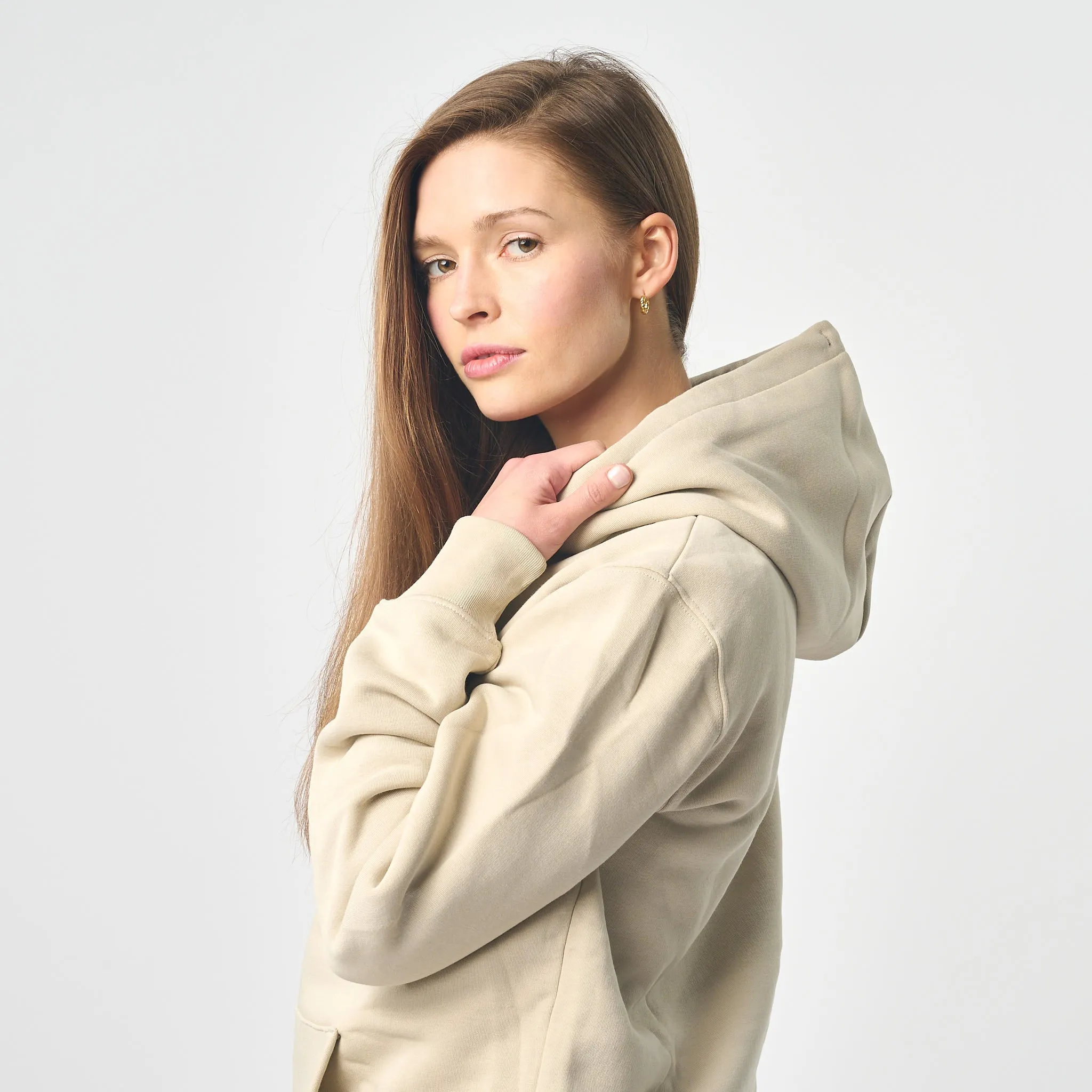 Omnitau Women's Prime Organic Cotton Hoodie - Dark Cream