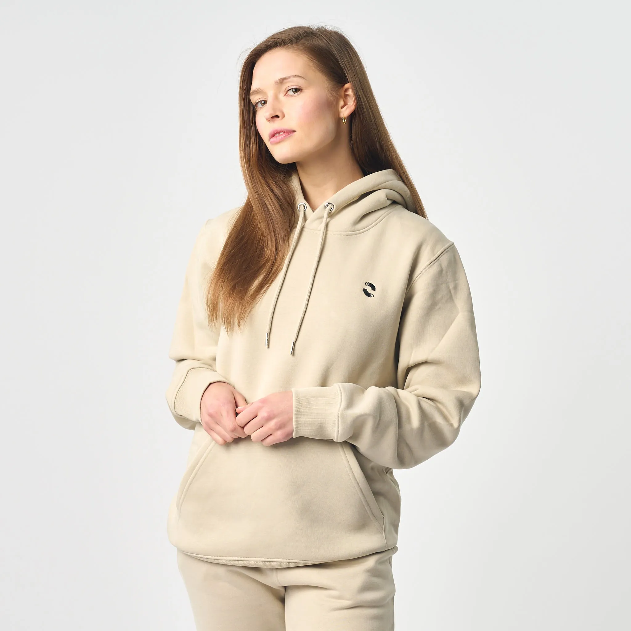 Omnitau Women's Prime Organic Cotton Hoodie - Dark Cream