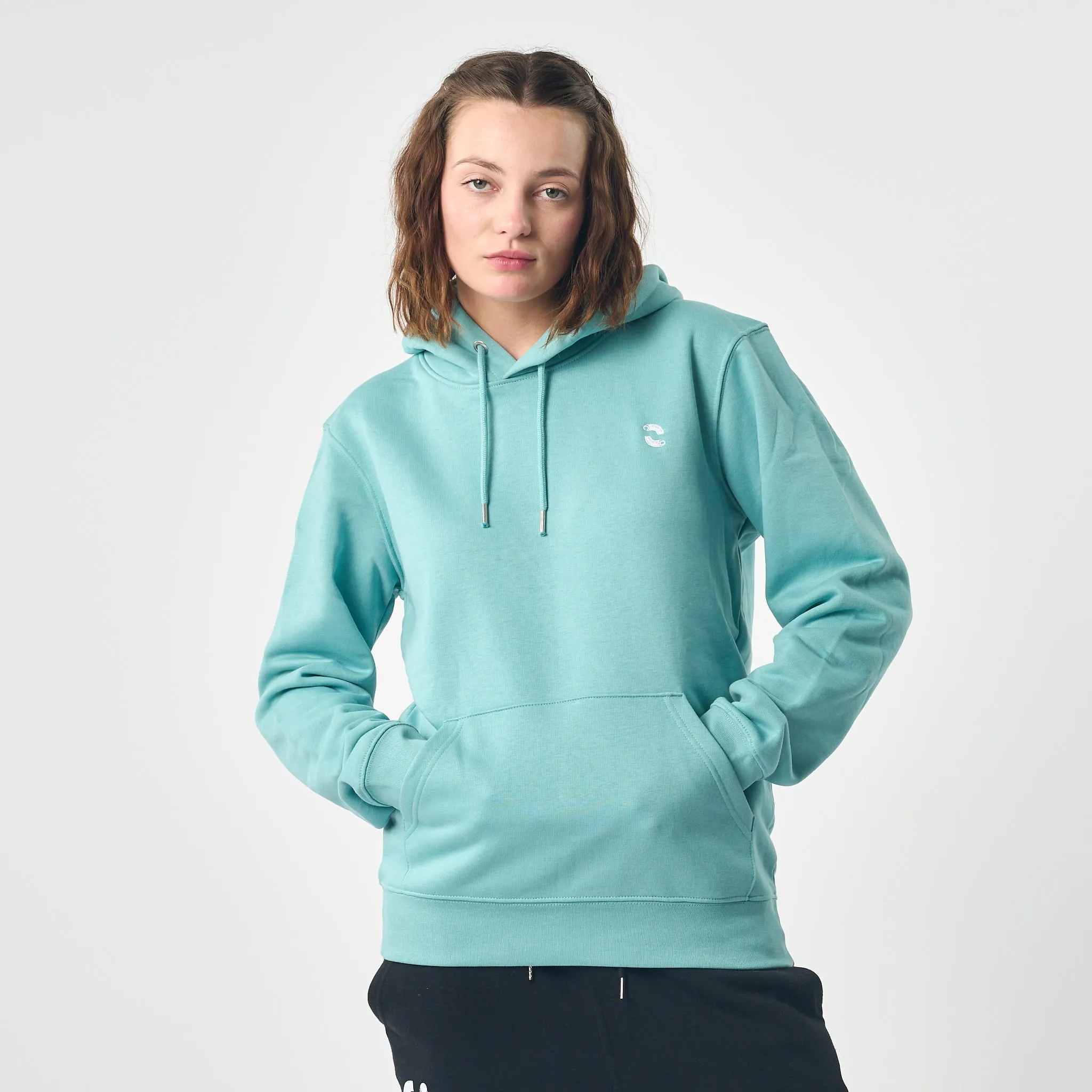 Omnitau Women's Prime Organic Cotton Hoodie - Light Blue