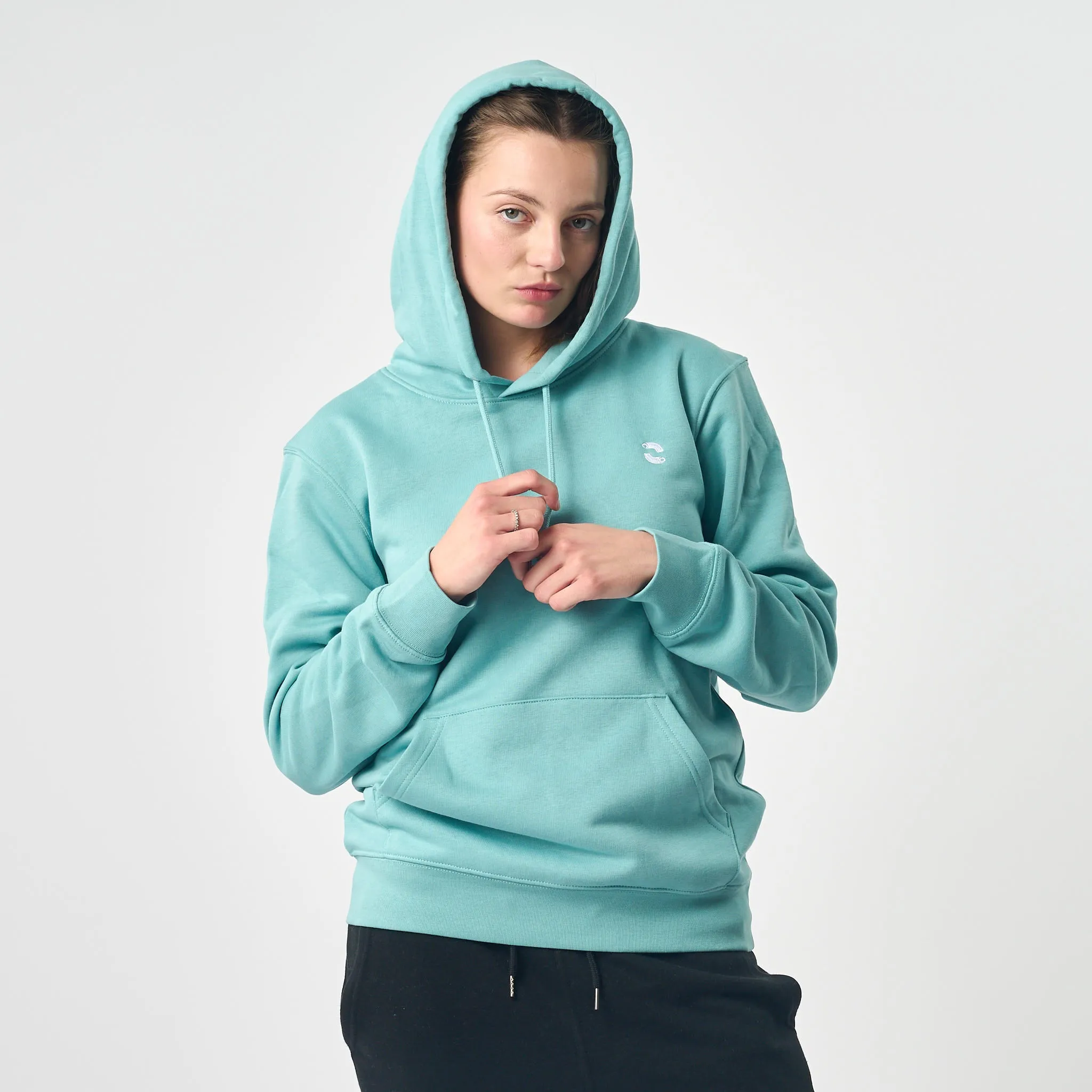 Omnitau Women's Prime Organic Cotton Hoodie - Light Blue