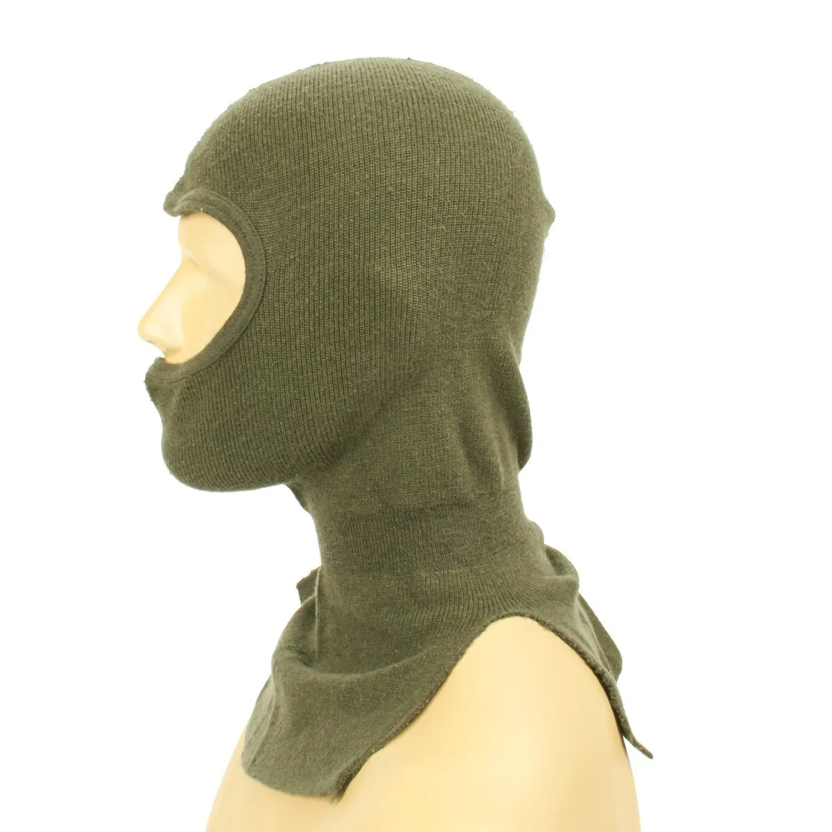 Original NATO Military Surplus Wool and Cotton Blend Balaclava- OD Green