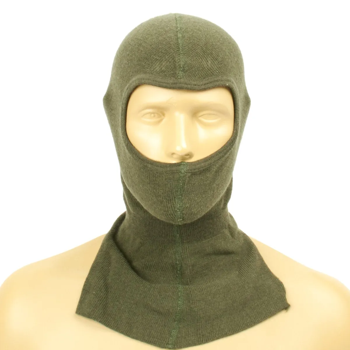 Original NATO Military Surplus Wool and Cotton Blend Balaclava- OD Green